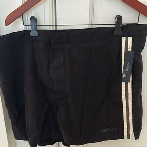 New w tags Men’s black DKNY bathing suit trunks